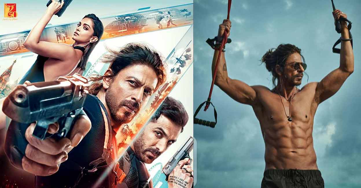 Shah Rukh Khan John Abraham and Deepika Padukone play the lead in ‘Pathaan’. Poster courtesy: IMDB