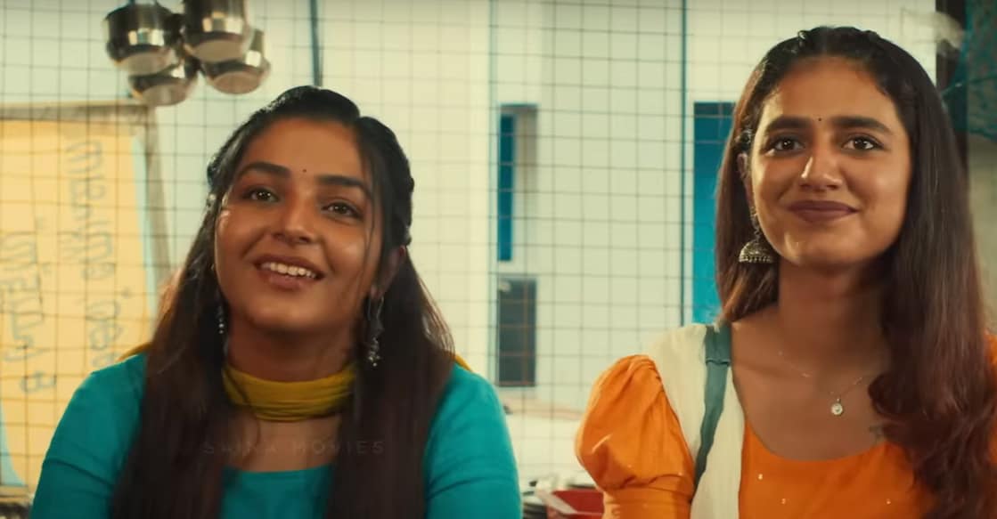Rajisha Vijayan and Priya Warrier play two young women who want to start a beauty parlour in a town | Movie still