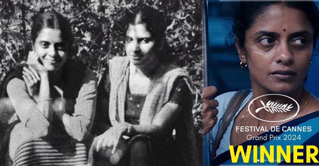 (L) Kani and Divya Prabha in 'All We Imagine As Light'. (R) Poster of the movie. Photos: Instagram, Imdb