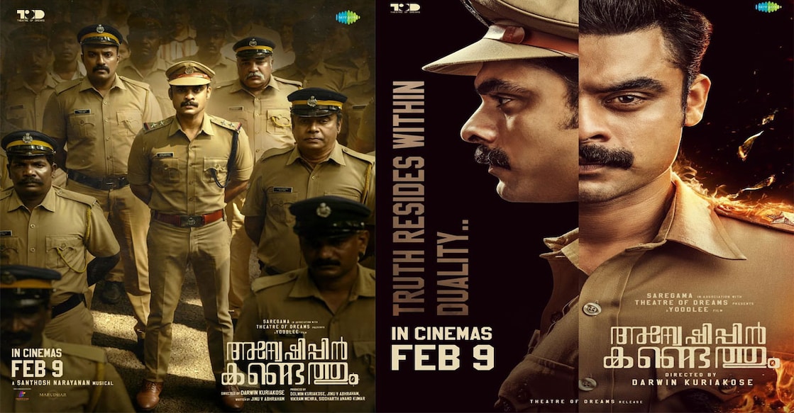 Anweshippin Kandethum posters. Photo: Instagram/Tovino Thomas/IMDb