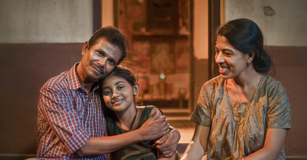 Indrans and Remya Suresh play parents to a school-going child in 'Kundala Puranam'. Photo | Imdb