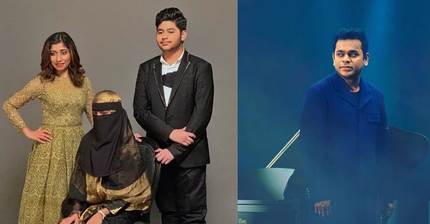 After Veil Row Ar Rahman Shares More Pics Of Children Ar Rahman Singer Composer Children Niqab Controversy Veil Row Social Media Trolls