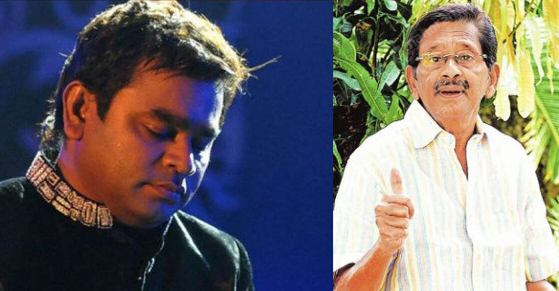 Director Fazil (R) tells how A R Rahman was roped in for 'Malayankunju.'