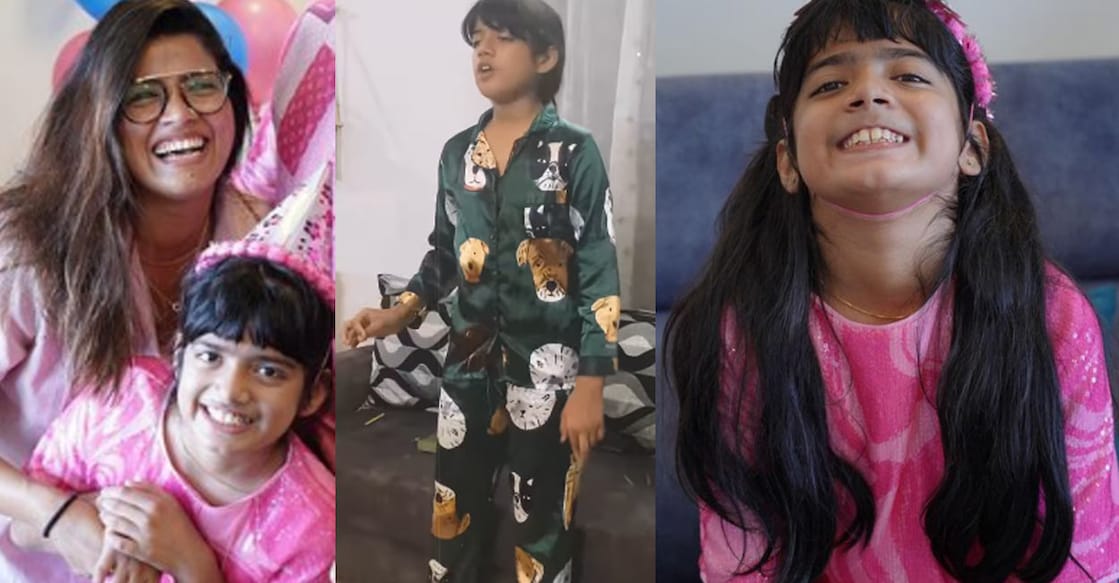Amrutha has posted a few videos of her daughter singing in the past. Photos: Instagram