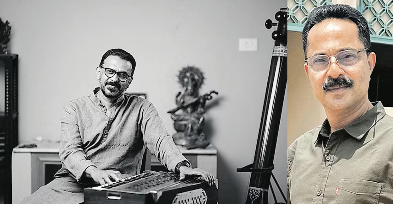 Jaison (L) and Somadasan says those who work in the music industry is to be mindful about the related aspects of music such as the Copy Rights Act and APRS registration. File photos