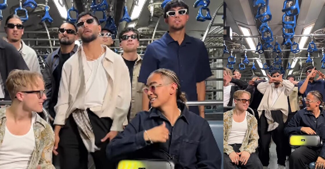 Many people have asked the band members how they managed to find space to dance inside the local train. Video still | Instagram | thequickstyle