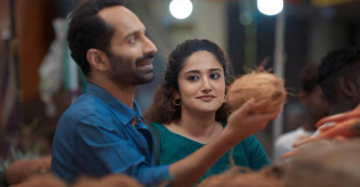 Fahadh and Anjana Jayaprakash Fahadh and Anjana Jayaprakash play a couple in this song. Photo: YouTube still