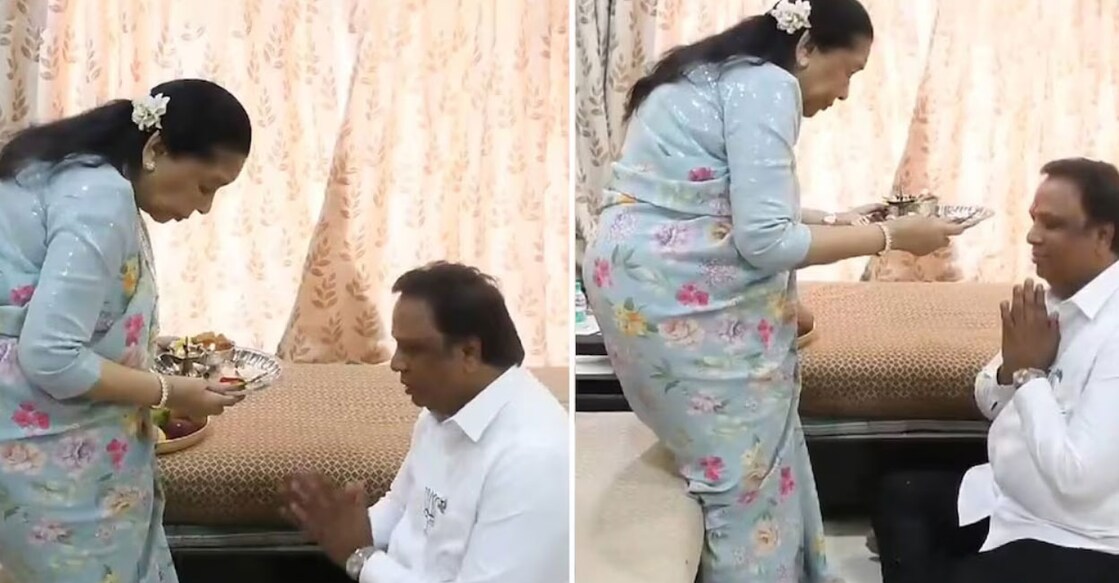 Asha Bhosle with Ashish Shelar. Photos: X