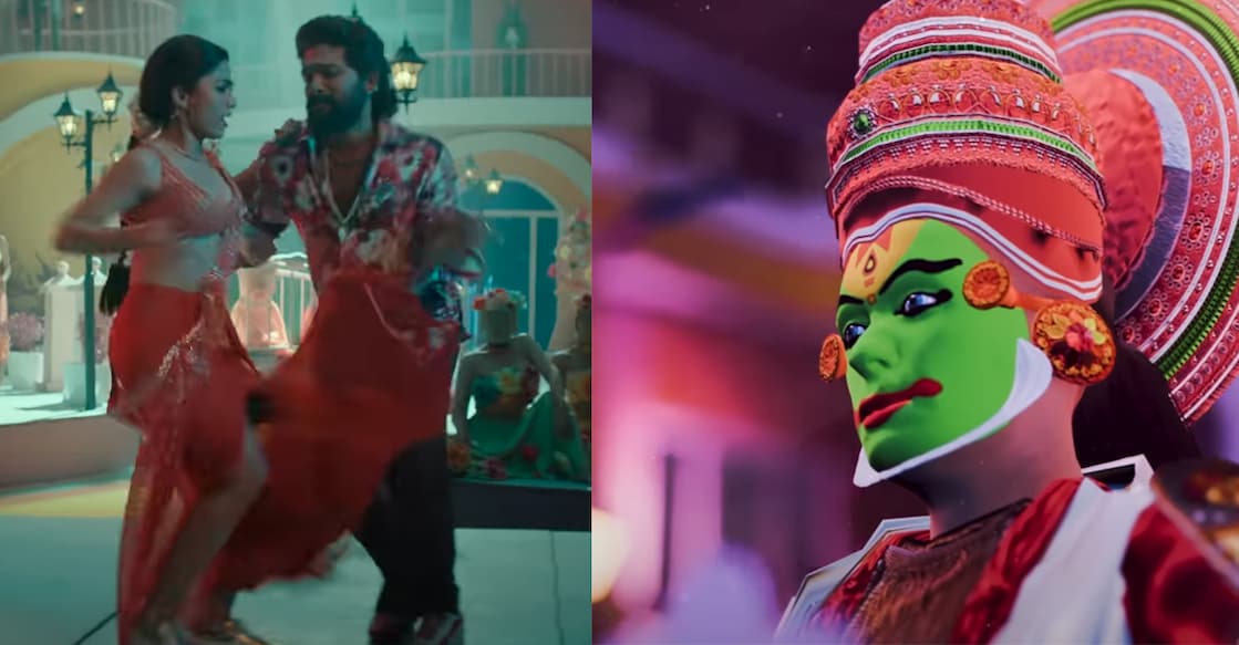 Allu Arjun and Rashmika Mandanna in 'Peelings'. Photos: YouTube
