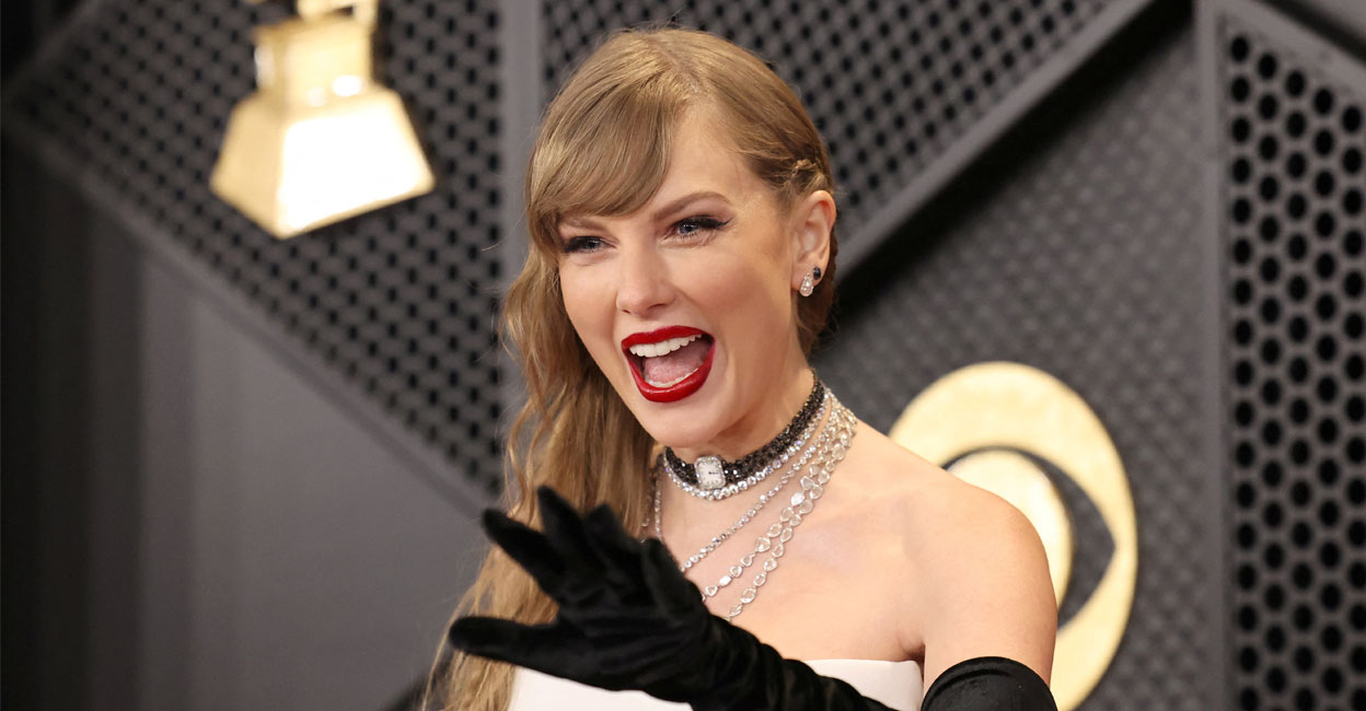 Taylor Swift drops surprise album announcement during Grammy speech ...