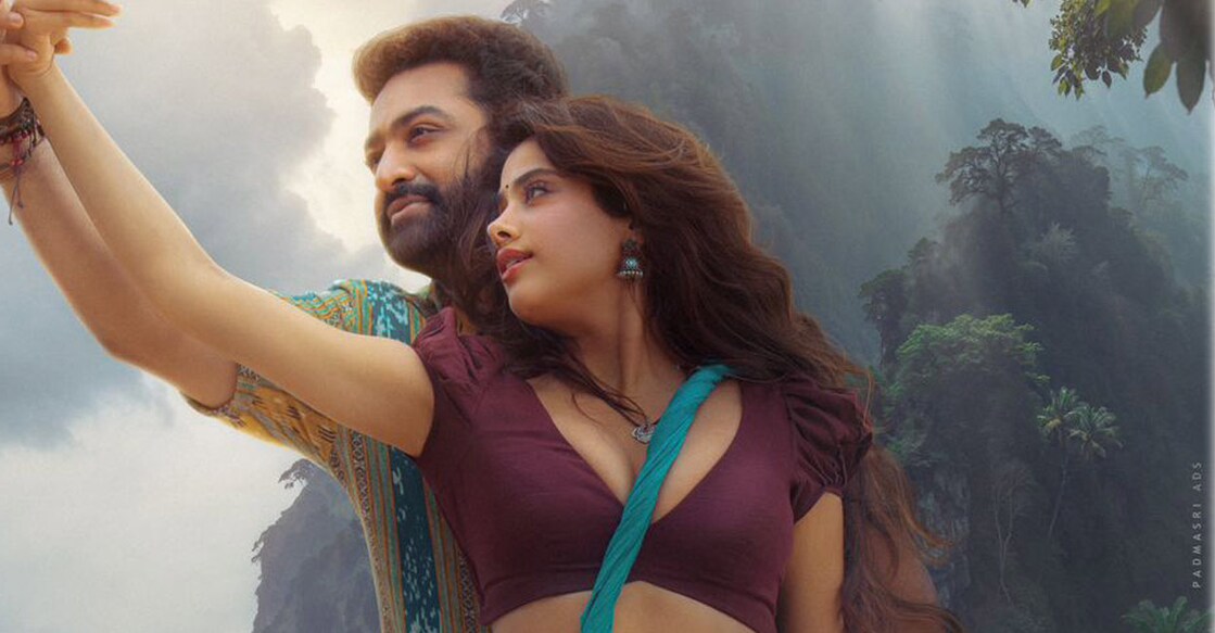 Janvhi Kapoor and Jr NTR in 'Devara' latest single. Photo: YouTube