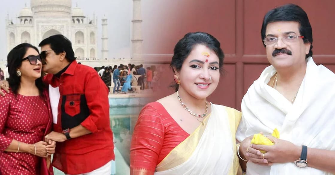 M G Sreekumar with his wife Lekha. Photo: Instagram