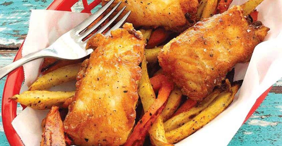 Here is a unique twist to the classic fish and potato chips