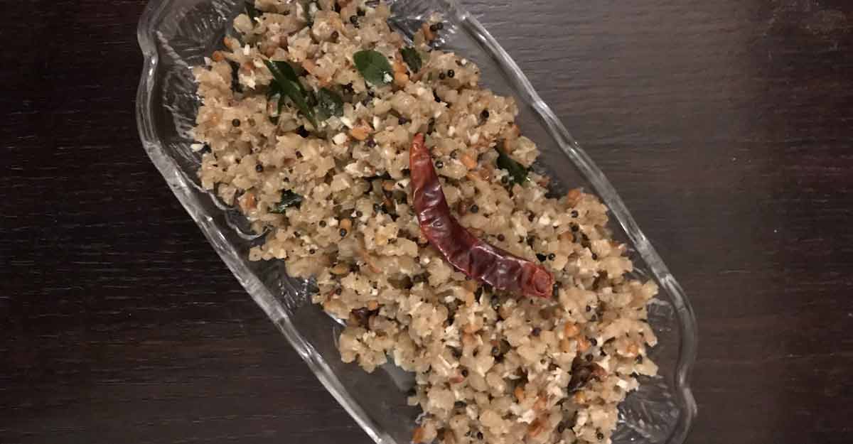 Banana stem coconut sukke