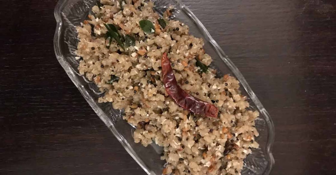 Banana stem coconut sukke