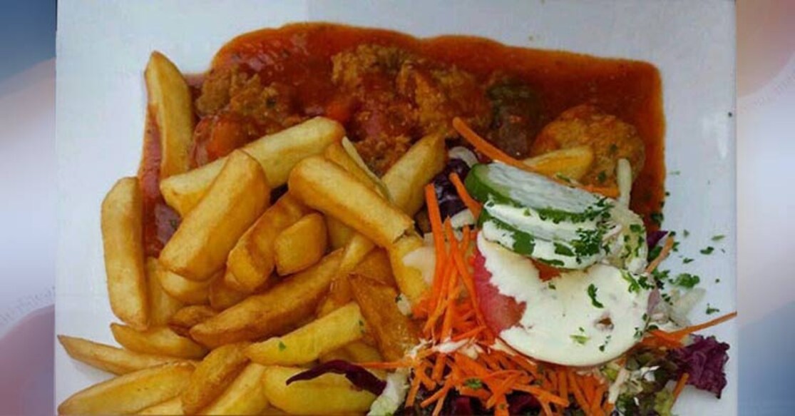 Meatballs with french fries