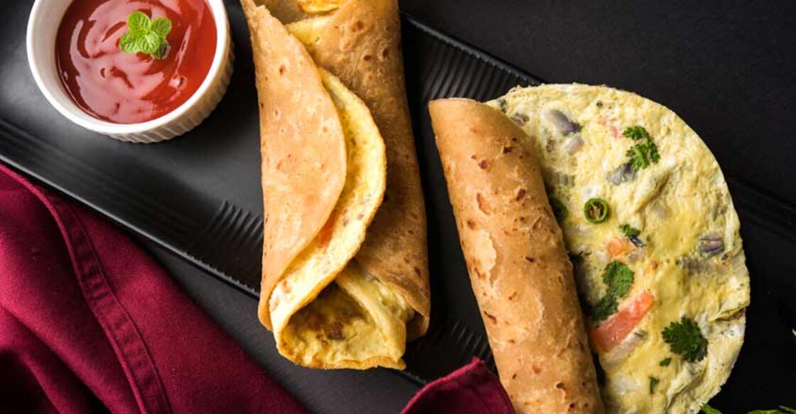 chappatti-egg-roll