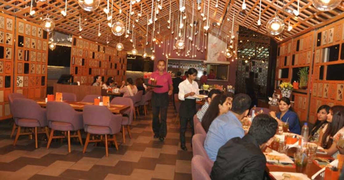 The Japanese Temple style 'Plum' restaurant in Chandigarh's Elante Mall.