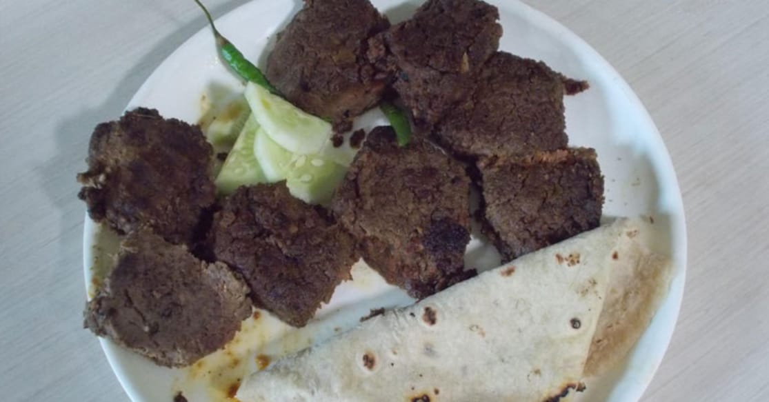 Lucknow's famous galawati kabab. The legend goes that this melt-in-the-mouth patty was created in 1905 by an one-armed chef Haji Murad Ali "Tunda" for an ageing nawab with no teeth who yearned for a kabab.