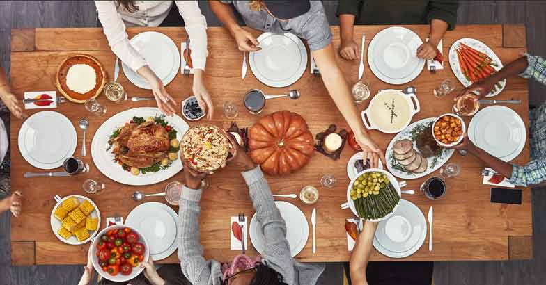 Never reach across the table for anything Never reach across the table for anything