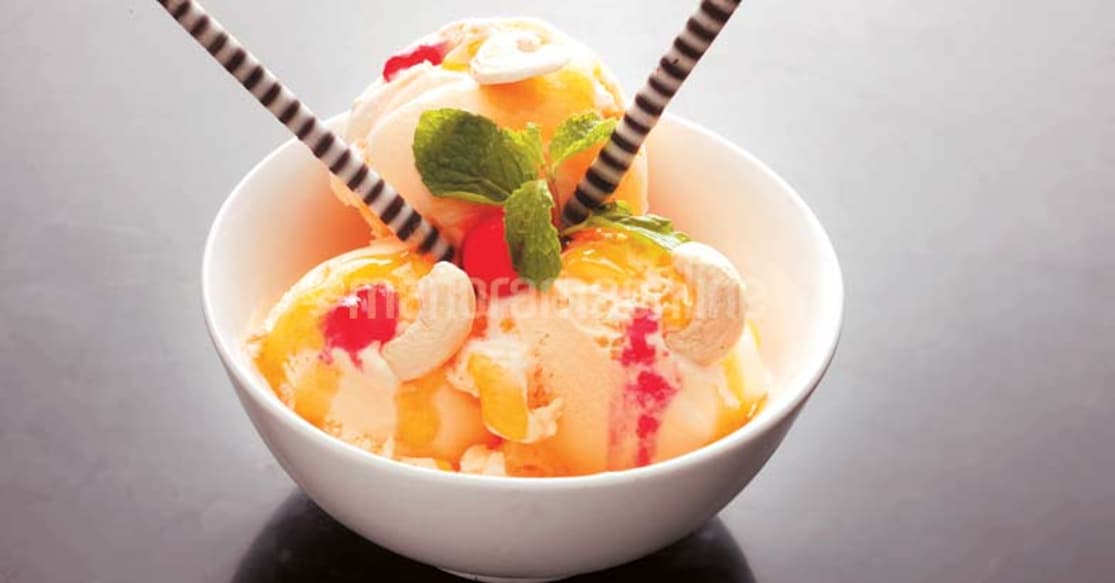 This mango ice cream is full of the sweet smells and flavours of summer.