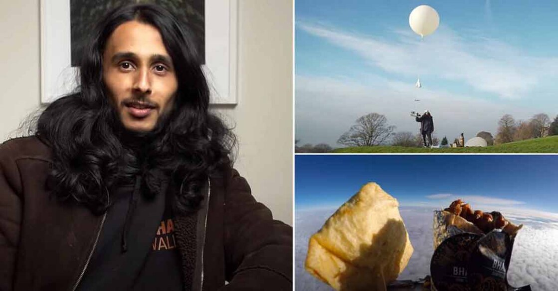 Man tries to send samosas into space, crash-lands in France Man tries to send samosas into space, crash-lands in France