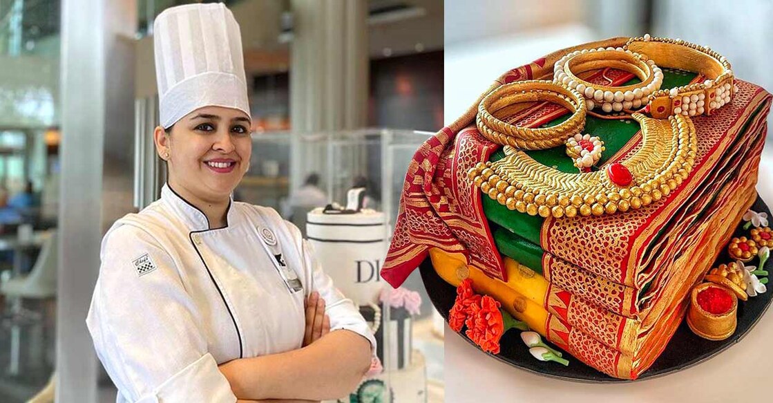 Want a bite of a beautiful Kanjeevaram saree cake? Here we go