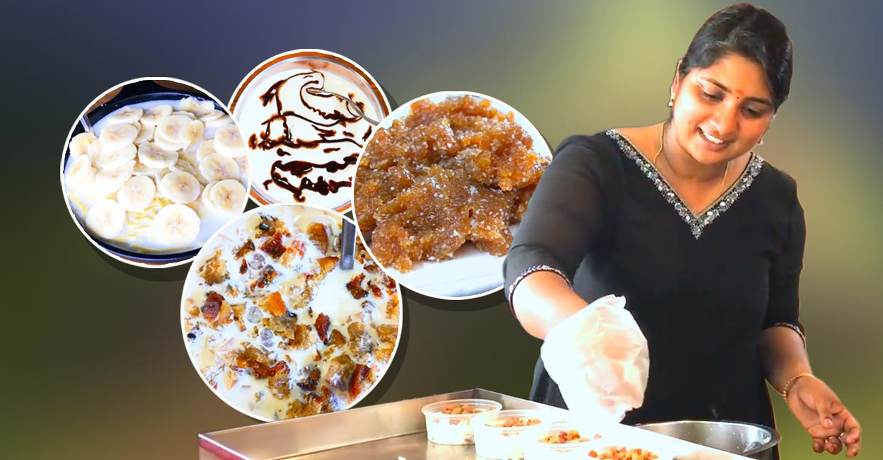 Revathy, owner of Kalppathy snacks bar, serves unique desserts such as 'unni madhuram' and 'aval isthiri'.