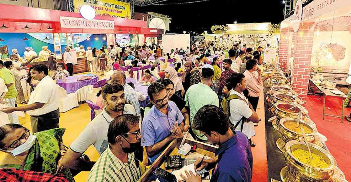 Rush at the food court at  Manorama-Top in Town shopping festival in Palakkad. Photo: Manorama
