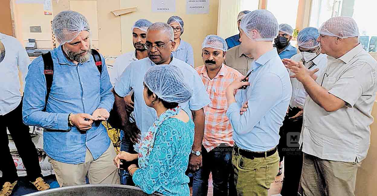 wayanad-coffee-company An expert team from the Netherlands visiting the Brahmagiri Development Society as part of an initiative for implementing the concept of 'Climate Smart Coffee' across the globe.