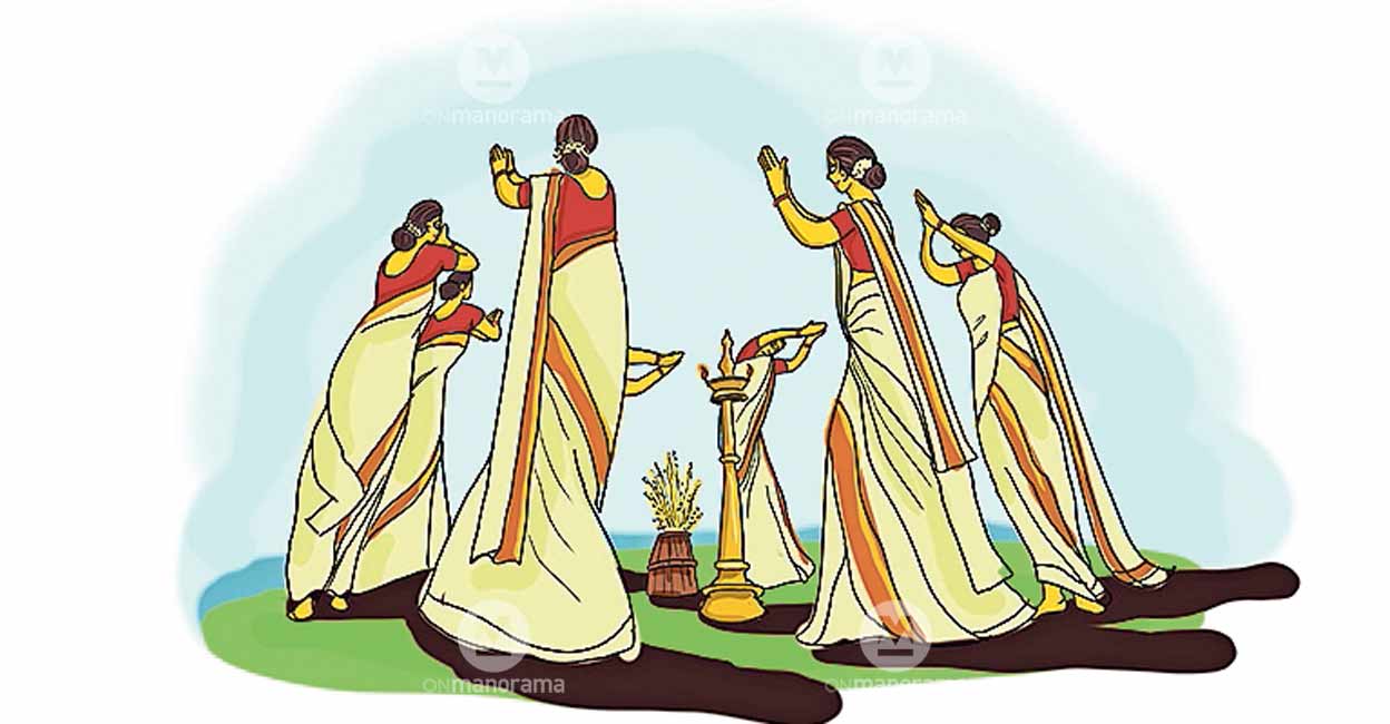 Thiruvathira Thiruvathirakali. Illustration: Manorama