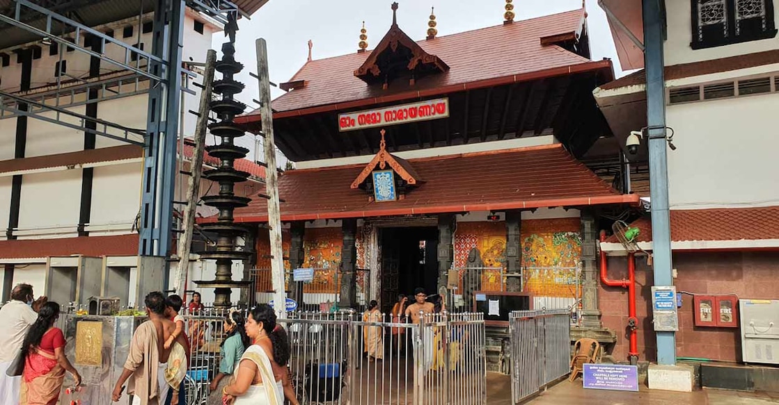 The renowned Sree Krishna Temple at Guruvayur in Thrissur district of Kerala. Photo: iStock/santhosh_varghese