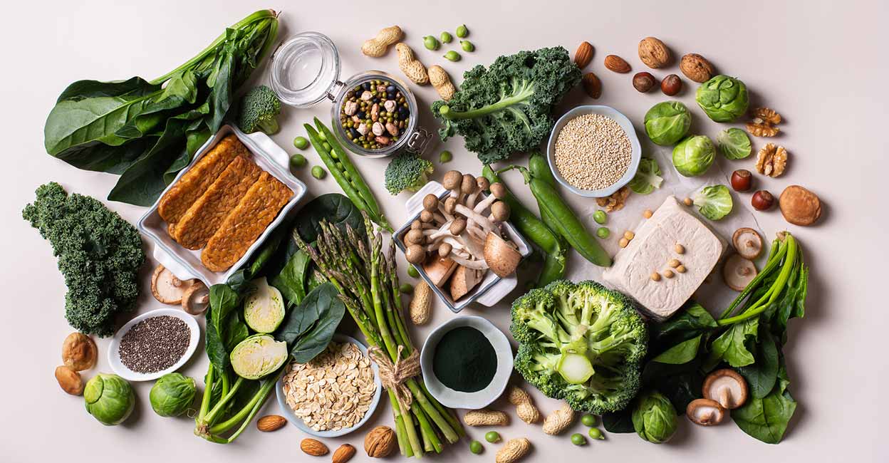 plant-based-protein Plant-based diets are generally lower in saturated fats and cholesterol and higher in fiber, vitamins, and minerals than meats. Photo: iStock/Aamulya