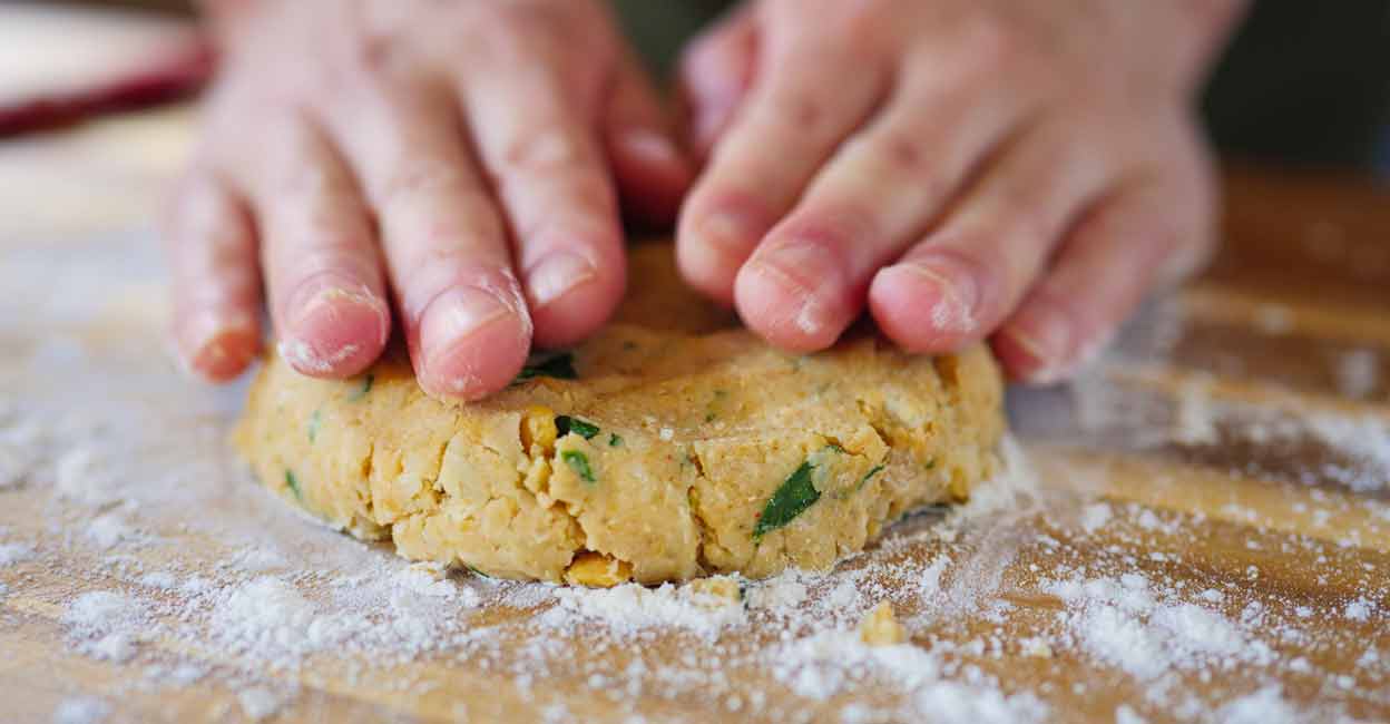 1203992559 Hand made chickpea,white beans cumin vegan burger pattie. Photo: iStock/haoliang