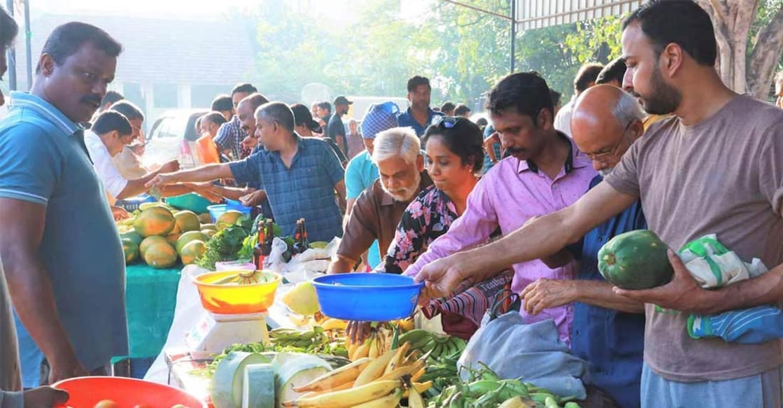 naattunanma1 The market is organised at MAAM government LP School in Kakkanad, every Sunday from 8 am to 11 am. Photo: Manorama