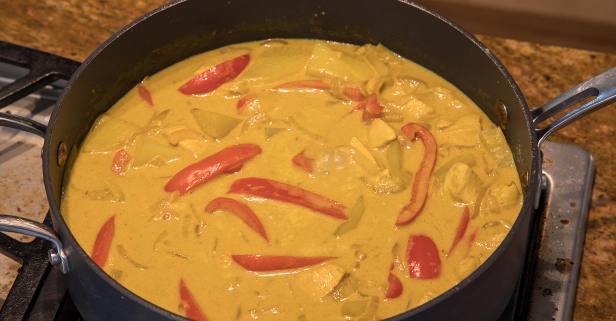 Colocasia curry is usually eaten with rice that is served after the Namaskara prayer. Representative image/iStock/Manaswi Patil