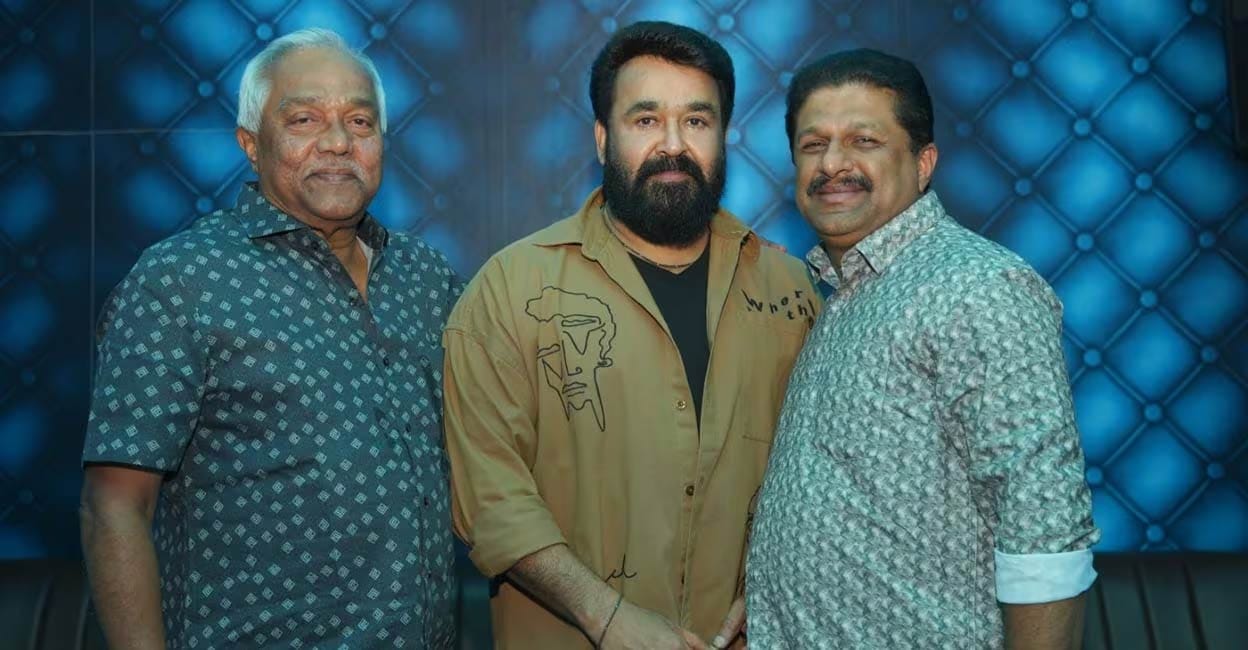 Kochumon of Century Films, Mohanlal, and Judy Varghese Kochumon of Century Films, Mohanlal, and Judy Varghese. Photo: Special Arrangement