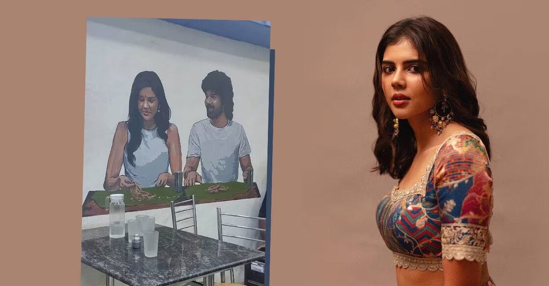 The scene from 'Hridayam' featured in ‘Parotta Date’ restaurant located in Velachery. Photo: X/@karthikdp