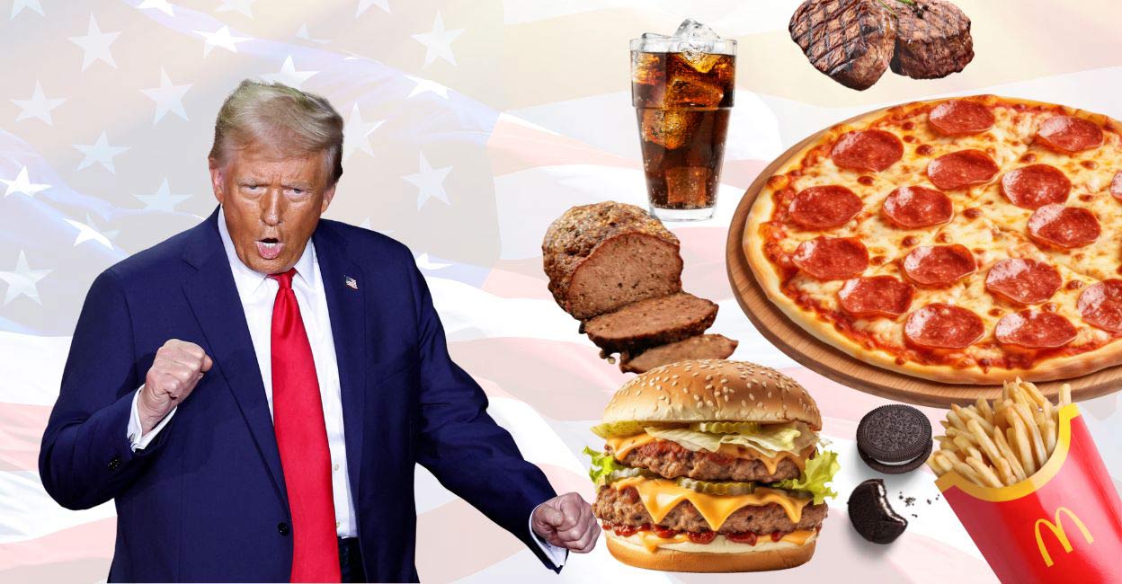 Donald Trump’s diet is as unpredictable as his politics—and yes, he hates pizza crust Trumps all-meat, high-calorie diet, packed with fast food and diet soda, is miles away from the clean eating trends popular among many of today’s health-conscious leaders. Photo: AFP/Canva