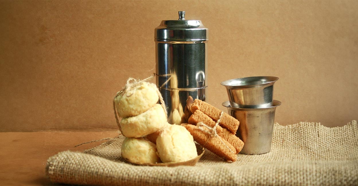 Indian filter coffee Filter press for making south Indian filter coffee. Photo: iStock/Kruthi R