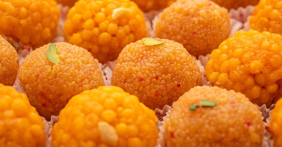 Motichoor laddoo. Photo: Shutterstock/StockImageFactory.com