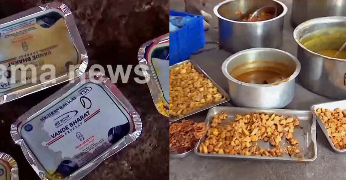 Vande Bharat meal packets seized in Kochi raid Food packets labelled for Vande Bharat were among those seized by Kochi Corporation officials during a raid at a private railway catering facility in Kadavanthra, Kochi. Visuals: Manorama News