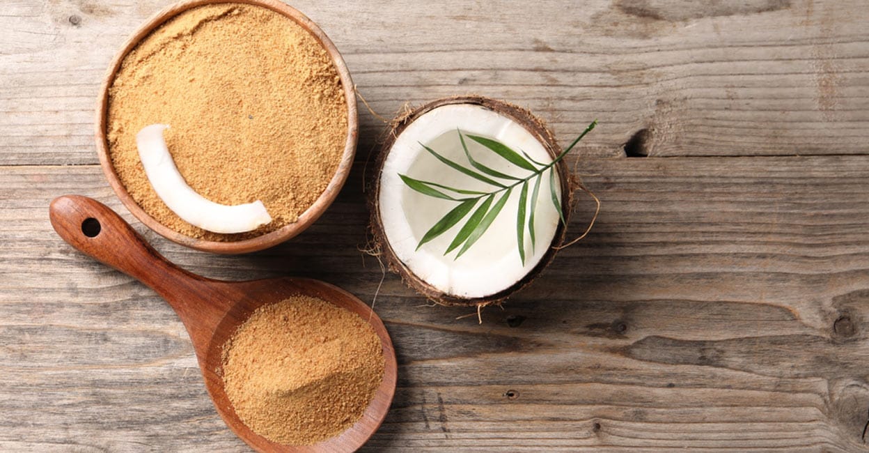 Coconut sugar Coconut sugar in bowl. Photo: Shutterstock/New Africa