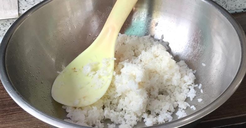 Cooked rice to make kimbap Cooked rice to make kimbap