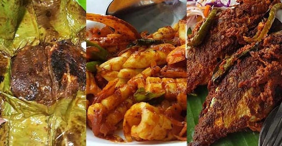 The fish sadya t Kayal Restaurant The fish sadya t Kayal Restaurant