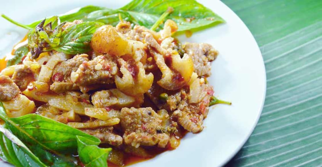 Pork-bamboo shoot curry