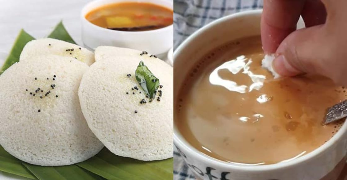 Idli dipping in tea? Netizens reacts on bizarre food combination Idli dipping in tea? Netizens reacts on bizarre food combination
