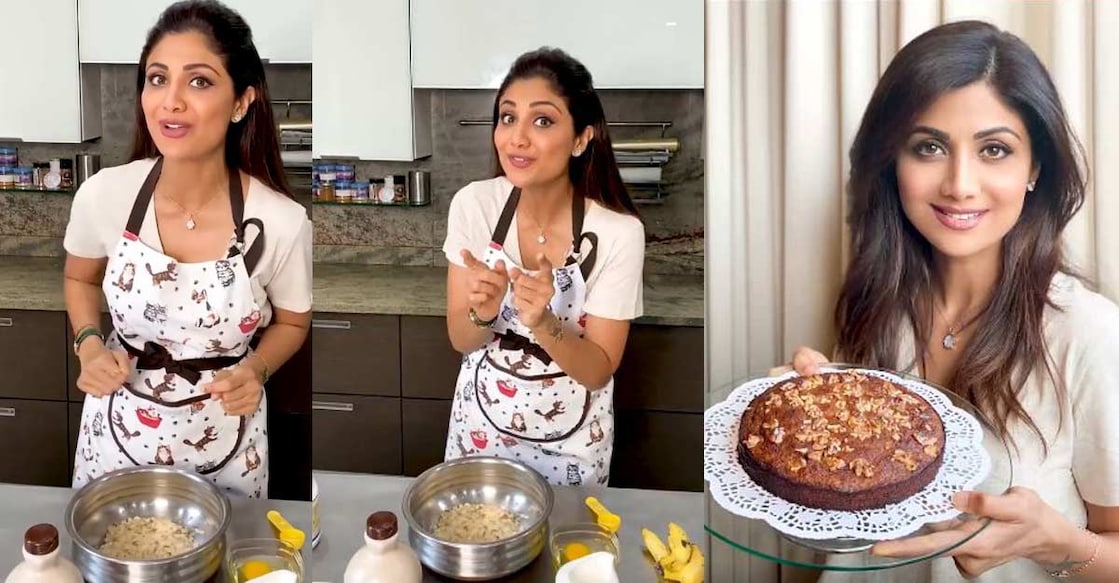Shilpa Shetty replaces eggs with flaxseed powder while baking banana bread Shilpa Shetty replaces eggs with flaxseed powder while baking banana bread