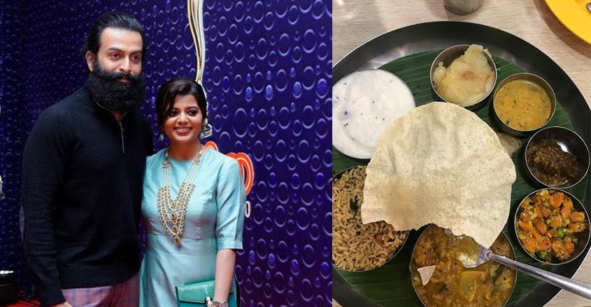 Supriya Menon enjoys her favourite mini meals in Chennai