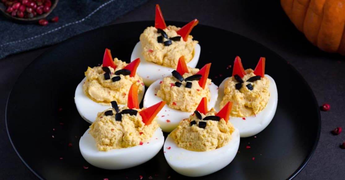 Deviled eggs for Halloween